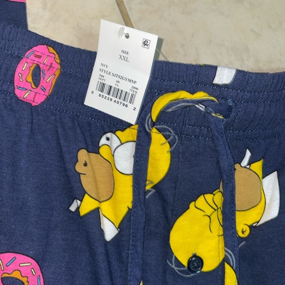NEW The Simpsons Homer Men's/ Womens XXL  Pajama Sleep Pants With Pockets - Picture 4 of 6
